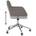 VidaXL Obrotowe krzesło biurowe, ciemnoszare, obite tkaniną
