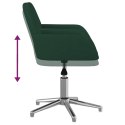 VidaXL Obrotowe krzesło biurowe, ciemnozielone, tapicerowane tkaniną