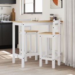 VidaXL Krzesła barowe, 2 szt., białe, lite drewno sosnowe
