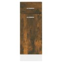 VidaXL Dolna szafka z szufladą, przydymiony dąb, 30x46x81,5 cm