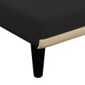 VidaXL Sofa rozkładana w kształcie L, czarna, 260x140x70 cm, tkanina