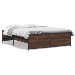 VidaXL Rama łóżka, brązowy dąb, 120x200 cm, materiał drewnopochodny