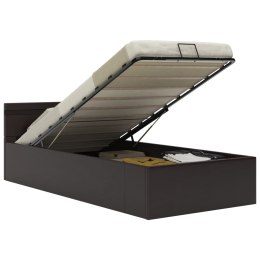 VidaXL Rama łóżka z podnośnikiem i LED, szara, ekoskóra, 100 x 200 cm