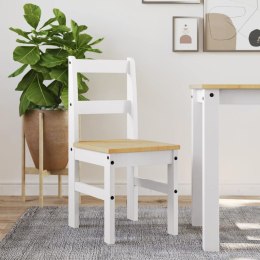 VidaXL Krzesła stołowe Panama, 2 szt., białe 40x46x90 cm, sosnowe