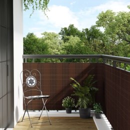 VidaXL Parawan balkonowy, brązowo-czarny, 500x100 cm, polirattan