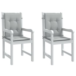 VidaXL Poduszki na krzesła z niskim oparciem, 2 szt, jasnoszary melanż