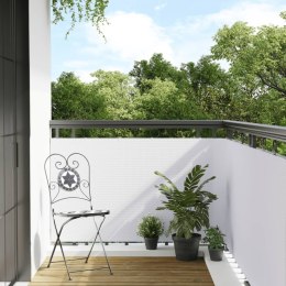 VidaXL Parawan balkonowy, biały, 600x80 cm, polirattan