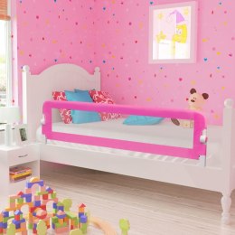 VidaXL Barierka ochronna do łóżka, 150 x 42 cm, różowa
