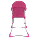 VidaXL Krzesełko do karmienia dzieci, różowo-białe
