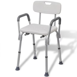 VidaXL Krzesło pod prysznic z aluminium, białe