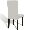 VidaXL Elastyczne pokrowce na krzesła, 6 szt., kremowe