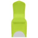 VidaXL Elastyczne pokrowce na krzesło zielone 6 szt.