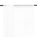 VidaXL Zasłony sznurkowe, 2 sztuki, 140 x 250 cm, białe
