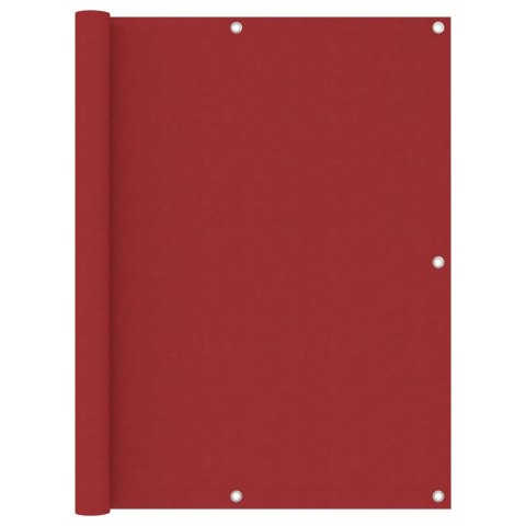 VidaXL Parawan balkonowy, czerwony, 120x300 cm, tkanina Oxford