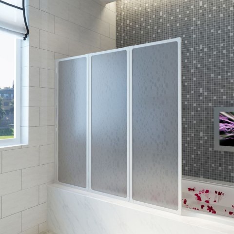 VidaXL Drzwi prysznicowe, 117 x 120 cm, 3 panele, składane