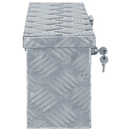 VidaXL Aluminiowa skrzynia, 48,5 x 14 x 20 cm, srebrna