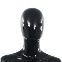 VidaXL Manekin damski ze szklaną podstawą, czarny, błyszczący, 175 cm