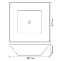 VidaXL Umywalka ceramiczna, kwadratowa, 41,5 x 41,5 x 12 cm, czarna