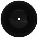VidaXL Umywalka ceramiczna, okrągła, 40x15 cm, czarna