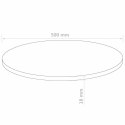 VidaXL Blat stołu, okrągły, MDF, 500 x 18 mm