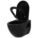 VidaXL Toaleta wisząca, ceramiczna, czarna