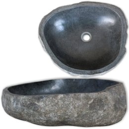 VidaXL Umywalka z kamienia rzecznego, owalna, 37-46 cm