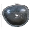 VidaXL Umywalka z kamienia rzecznego, owalna, 45-53 cm