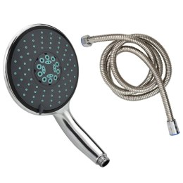 VidaXL Wielofunkcyjna słuchawka prysznicowa z wężem 1,5 m, chromowana