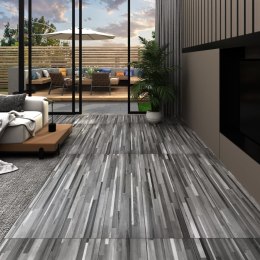 VidaXL Panele podłogowe PVC, 4,46 m², 3 mm, samoprzylepne, szare paski