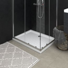 VidaXL Brodzik prysznicowy z wypustkami, biały, 90x70x4 cm, ABS