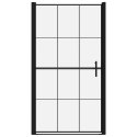 VidaXL Drzwi prysznicowe, hartowane szkło, 100x178 cm , czarne