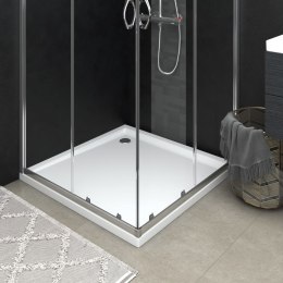 VidaXL Kwadratowy brodzik prysznicowy, ABS, biały, 80x80 cm