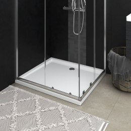 VidaXL Prostokątny brodzik prysznicowy, ABS, biały, 80 x 90 cm