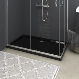 VidaXL Prostokątny brodzik prysznicowy, ABS, czarny, 70x120 cm