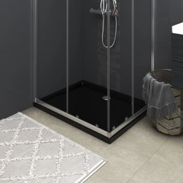 VidaXL Prostokątny brodzik prysznicowy, ABS, czarny, 70 x 90 cm