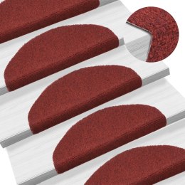 VidaXL Samoprzylepne nakładki na schody, 10 szt., czerwone, 65x21x4 cm