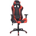VidaXL Rozkładane krzesło biurowe, sportowe, sztuczna skóra, czerwone
