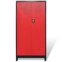 VidaXL Szafa narzędziowa, 2 drzwi, stal, 90x40x180 cm, czarno-czerwona