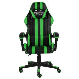 VidaXL Fotel dla gracza, czarno-zielony, sztuczna skóra
