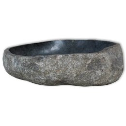 VidaXL Owalna umywalka z kamienia rzecznego, 45-53 cm