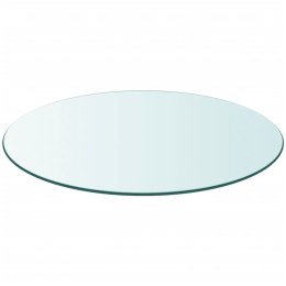 VidaXL Blat stołu szklany, okrągły 800 mm