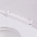 VidaXL Podwieszana toaleta ceramiczna, biała