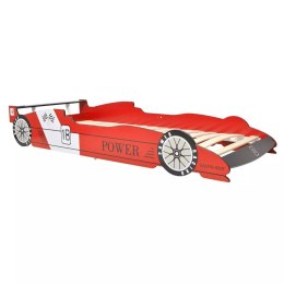 VidaXL Łóżko dziecięce w kształcie samochodu, 90x200 cm, czerwone