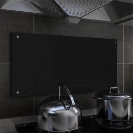 VidaXL Panel ochronny do kuchni, czarny, 80x40 cm, szkło hartowane