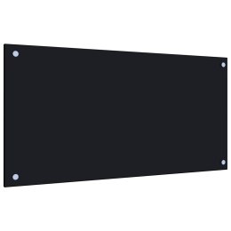 VidaXL Panel ochronny do kuchni, czarny, 80x40 cm, szkło hartowane