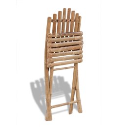VidaXL Składane krzesła ogrodowe, 4 szt., bambusowe
