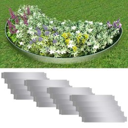VidaXL Zestaw 20 elastycznych obrzeży ogrodowych, stalowych, 100x14 cm