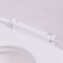 VidaXL Podwieszana toaleta ceramiczna ze spłuczką, biała