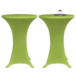 VidaXL Elastyczne pokrowce na stół, 4 szt., 70 cm, zielone