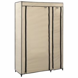 VidaXL Składane szafy, 2 szt., kremowe, 110 x 45 x 175 cm, tkanina